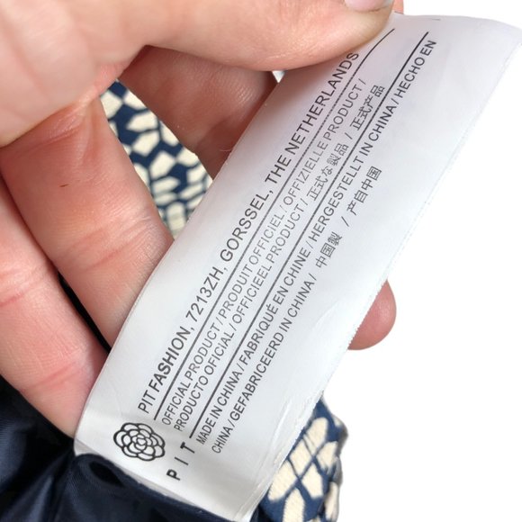 Blue/Cream PIT Amsterdam Fit & Flare Dress US Sz 6 - Picture 9 of 12